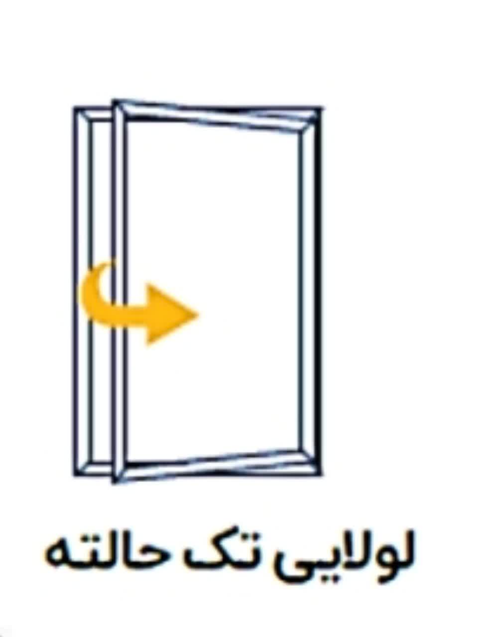 پنجره لولایی تک حالته